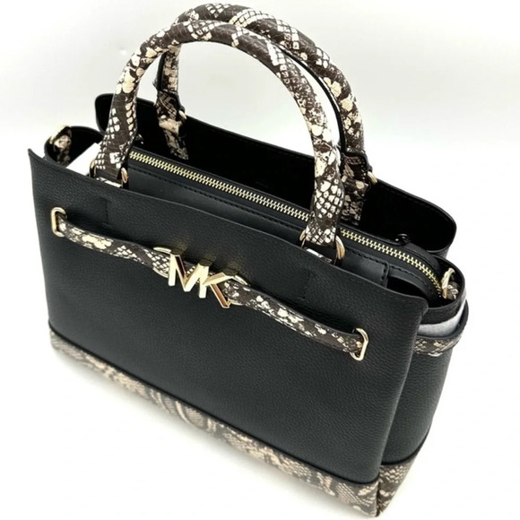 Michael Kors Large Reed Satchel Crossbody Bag & Large Continental Wallet Black - Picture 6 of 15